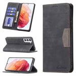 For Samsung Galaxy S21+ 5G Magnetic Splicing Leather Phone Case(Black)