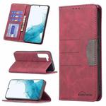 For Samsung Galaxy S22 5G Magnetic Splicing Leather Phone Case(Red)