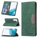 For Samsung Galaxy S22 5G Magnetic Splicing Leather Phone Case(Green)