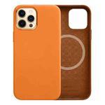For iPhone 13 WiWU PU Leather + Metal Magsafe Magnetic Phone Case(Brown)