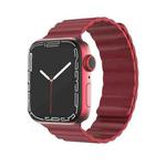 Mutural Liquid Silicone Magnetic Strap Watch Band For Apple Watch Series 9&8&7 41mm / SE 3&SE 2&6&SE&5&4 40mm / 3&2&1 38mm(Red)