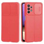For Samsung Galaxy A32 5G Litchi Texture Sliding Camshield TPU Phone Case(Red)