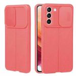 For Samsung Galaxy S30 / S21 Litchi Texture Sliding Camshield TPU Phone Case(Red)