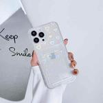 For iPhone 13 Laser Love-heart TPU Phone Case