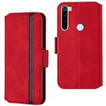 For Xiaomi Redmi Note 8 Retro Frosted Oil Side Horizontal Flip Case with Holder & Card Slots(Red)