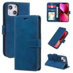 For iPhone 13 Skin Feel Anti-theft Brush Horizontal Flip Leather Phone Case For iPhone13(Blue)
