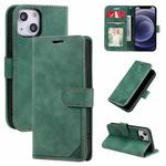 For iPhone 12 mini Skin Feel Anti-theft Brush Horizontal Flip Leather Phone Case (Green)