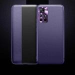 For Xiaomi Redmi Note 11 Magnetic Side Window View Shockproof Horizontal Flip Leather Phone Case(Purple)