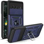 For Google Pixel 6 Pro Sliding Camera Cover Design TPU+PC Phone Protective Case(Blue)