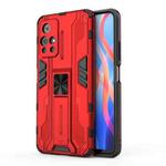 For Xiaomi Redmi Note 11 5G Supersonic PC + TPU Shock-proof Phone Case with Holder(Red)