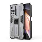 For Xiaomi Redmi Note 11 Pro Supersonic PC + TPU Shock-proof Phone Case with Holder(Grey)