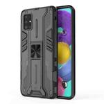 For Samsung Galaxy A51 Supersonic PC + TPU Shock-proof Phone Case with Holder(Black)