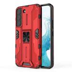 For Samsung Galaxy S22 5G Supersonic PC + TPU Shock-proof Phone Case with Holder(Red)