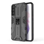 For Samsung Galaxy S22+ 5G Supersonic PC + TPU Shock-proof Phone Case with Holder(Black)
