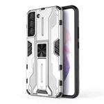 For Samsung Galaxy S22+ 5G Supersonic PC + TPU Shock-proof Phone Case with Holder(Silver)