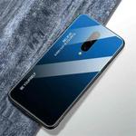 For OnePlus 7 Pro Gradient Color Glass Case(Blue)