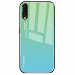 For Huawei P20 Gradient Color Glass Case(Sky Blue)