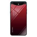 For OPPO Find X Gradient Color Glass Case(Red)