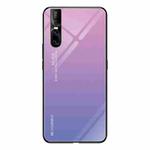 For VIVO V15 Pro Gradient Color Glass Case(Light Purple)