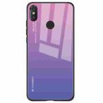 For Xiaomi Mi Mix Gradient Color Glass Case(Light Purple)