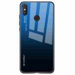 For Xiaomi Mi Mix Gradient Color Glass Case(Blue)