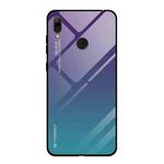 For Huawei Y7 (2019) / / Y7 Prime (2019) Gradient Color Glass Case(Purple)