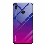 For Huawei Y7 (2019) / / Y7 Prime (2019) Gradient Color Glass Case(Red Blue)