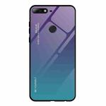 For Huawei Honor 7C / Enjoy 8 / Y7 (2018) Gradient Color Glass Case(Purple)