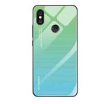 For Xiaomi Redmi Note 5 Pro Gradient Color Glass Case(Sky Blue)