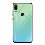 For Xiaomi Redmi Note 7 Gradient Color Glass Case(Sky Blue)