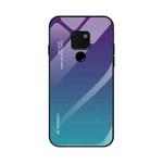 For Huawei Mate 20 Gradient Color Glass Case(Purple)