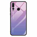 For Huawei Nova 4 Gradient Color Glass Case(Light Purple)