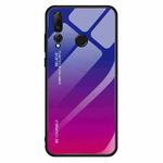 For Huawei Nova 4 Gradient Color Glass Case(Red Blue)