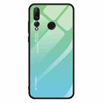 For Huawei Nova 4 Gradient Color Glass Case(Sky Blue)