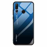 For Huawei Nova 4 Gradient Color Glass Case(Blue)