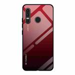 For Huawei P30 Lite Gradient Color Glass Case(Red)