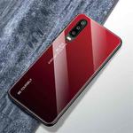 For Huawei P30 Gradient Color Glass Case(Red)