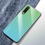 For Huawei P30 Gradient Color Glass Case(Sky Blue)