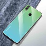 For Huawei Honor 8X Gradient Color Glass Case(Sky Blue)