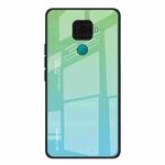 For Huawei Nova 5i Pro / Mate 30 Lite Gradient Color Glass Case(Sky Blue)