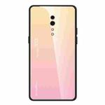 For OPPO Reno Z Gradient Color Glass Case(Yellow)