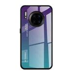 For Huawei Mate 30 Pro Gradient Color Glass Case(Purple)