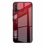 For Huawei Nova 5 / Nova 5 Pro Gradient Color Glass Case(Red)