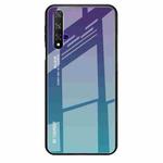 For Huawei Honor 20 Gradient Color Glass Case(Purple)