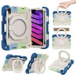 For iPad mini 6 Armor Contrast Color Silicone + PC Tablet Case(Colorful Blue)