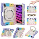 For iPad mini 6 Armor Contrast Color Silicone + PC Tablet Case(Colorful Pink)
