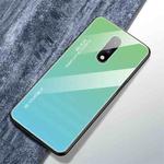 For OnePlus 7 Gradient Color Glass Case(Sky Blue)