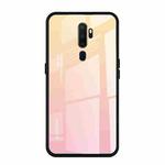 For OPPO A9 (2020) Gradient Color Glass Case(Yellow)