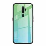 For OPPO A9 (2020) Gradient Color Glass Case(Sky Blue)