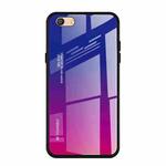 For OPPO F3 Gradient Color Glass Case(Red Blue)